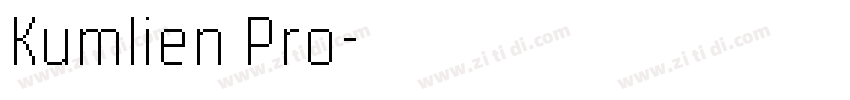 Kumlien Pro字体转换